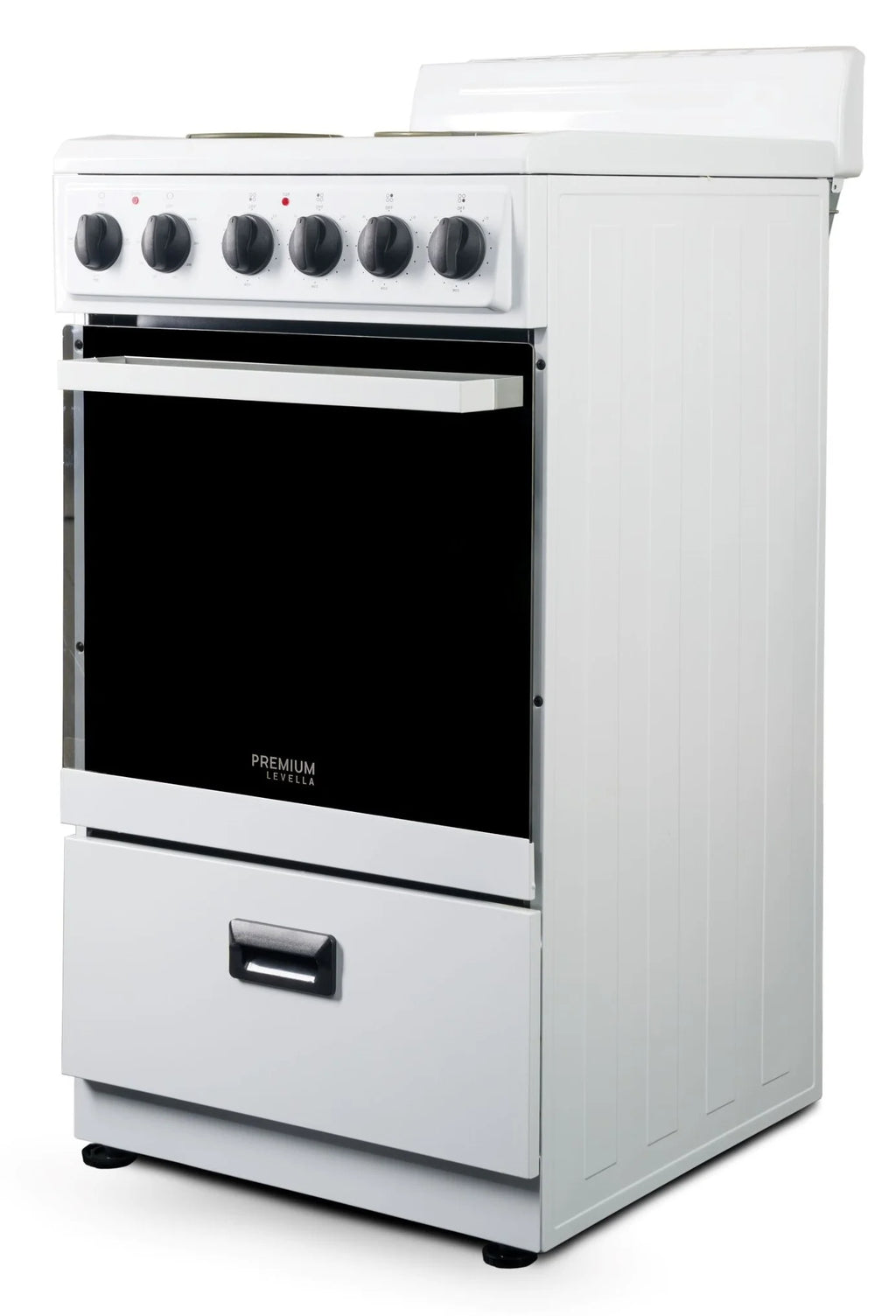 Premium Levella 20" Freestanding Electric Range with 4 Burners and 2.1 Cu. Ft. Oven Capacity