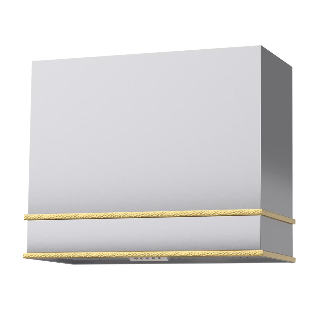 Akicon Range Hood 36 Inch, Ultra Quite Stainless Steel Kitchen Hood, Wall Mount Square Vent Hood with LED Light and Dishwasher-Safe Filters, Hood Vents for Kitchen, 3 Speeds, 600 CFM (AK-HS36HB-SWG)