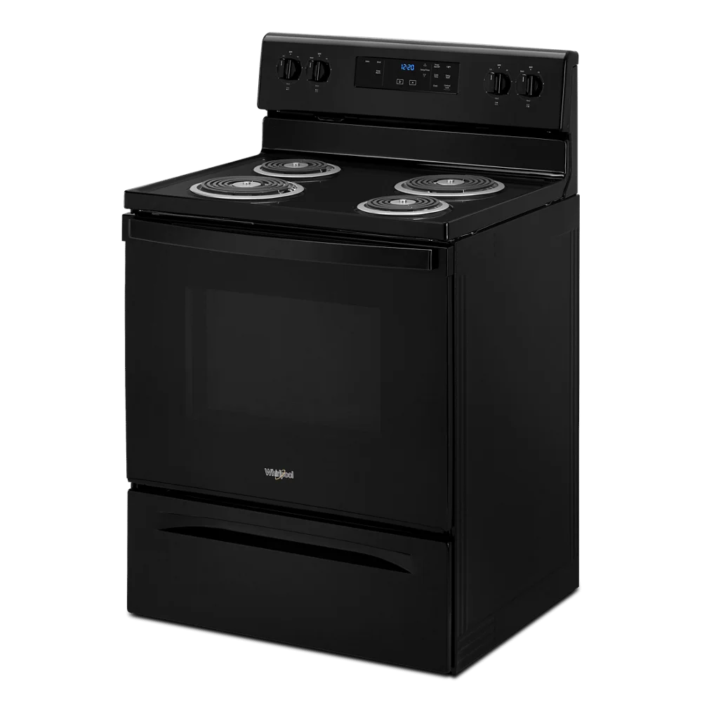 WHIRLPOOL WFC150M0JW 30" freestanding coil electric range