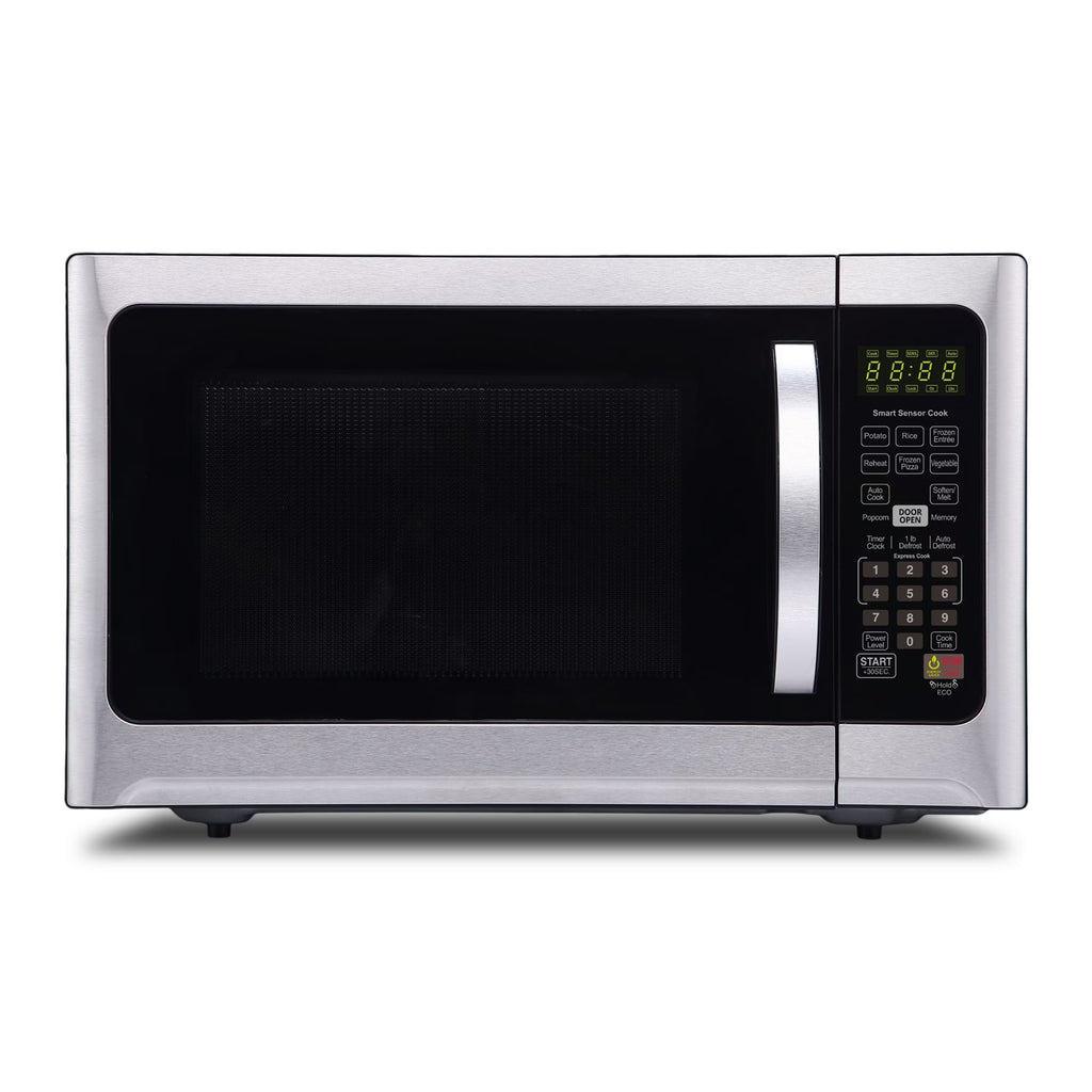 Farberware Professional 1.2 Cu. Ft. 1000-Watt Microwave Oven with Sensor Cooking, Stainless Steel/Black Body Wrap