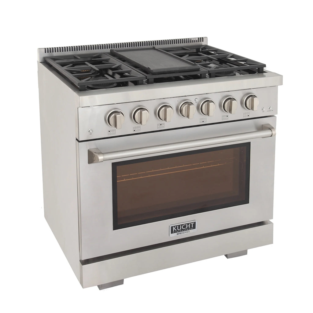 Professional 36-in Propane Gas Range in Stainless Steel with True Simmer Burners