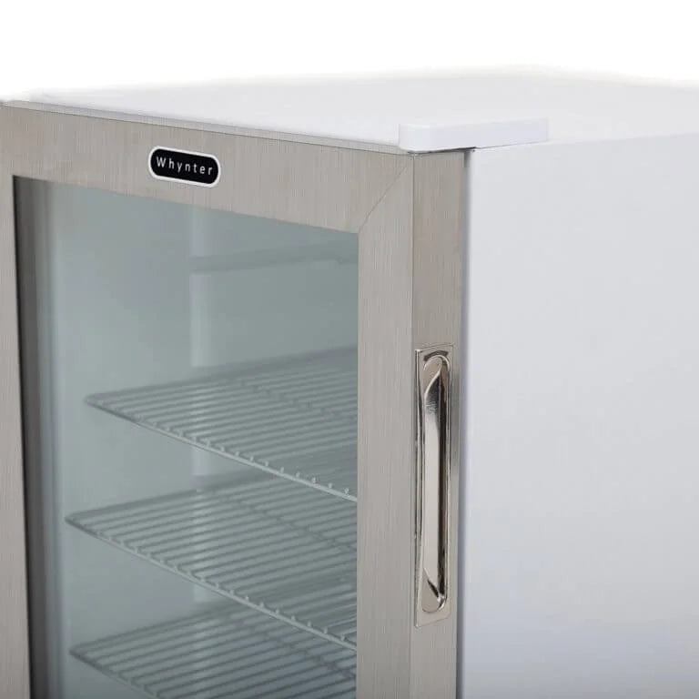 Whynter 24'' Beverage Refrigerator Cooler, 140 Cans Beverage Fridge, Built in or Freestanding Beverage Center with Stainless Steel Door