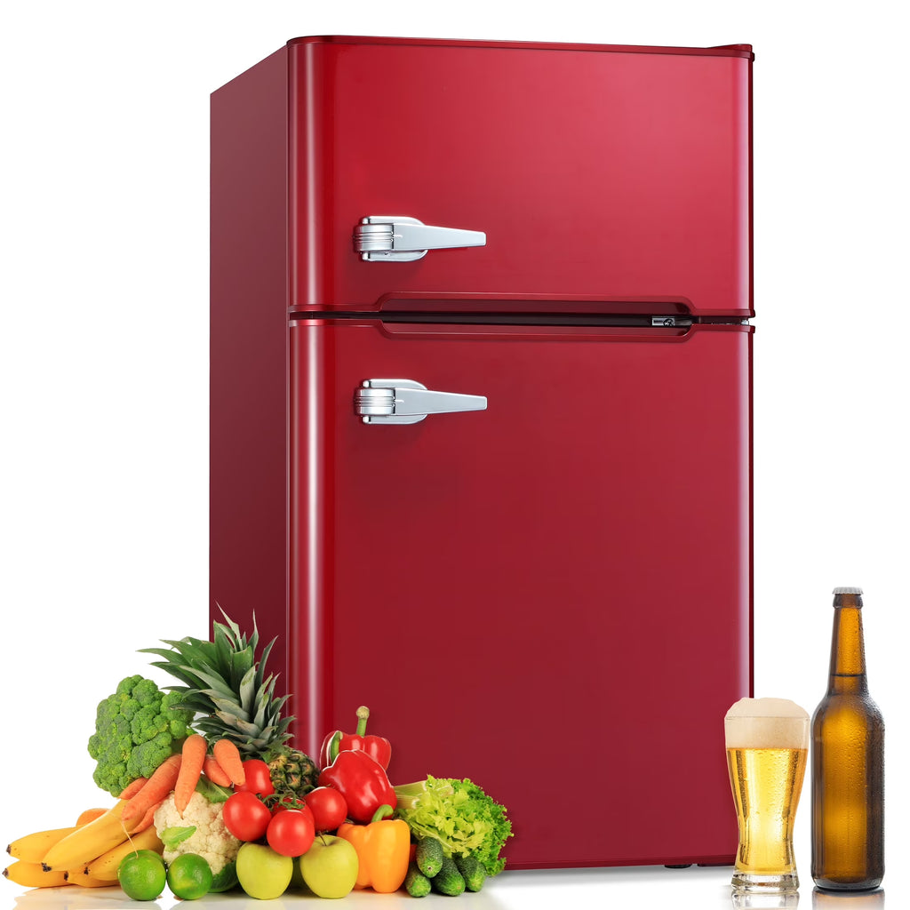 Moifoi 3.1 Cu. Ft. Two-Door Compact Refrigerator, Gray
