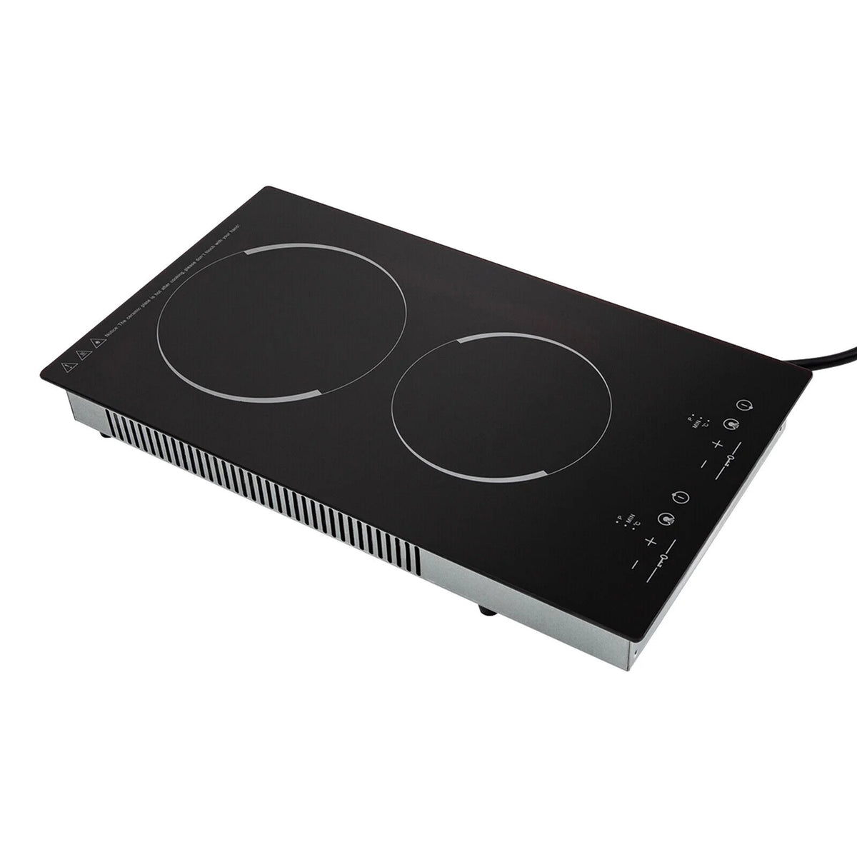 Miumaeov Commercial Electric Ceramic Cooktop 2 Burners Cooking Stove Touch Control Cooker 1500W 140-482?��F