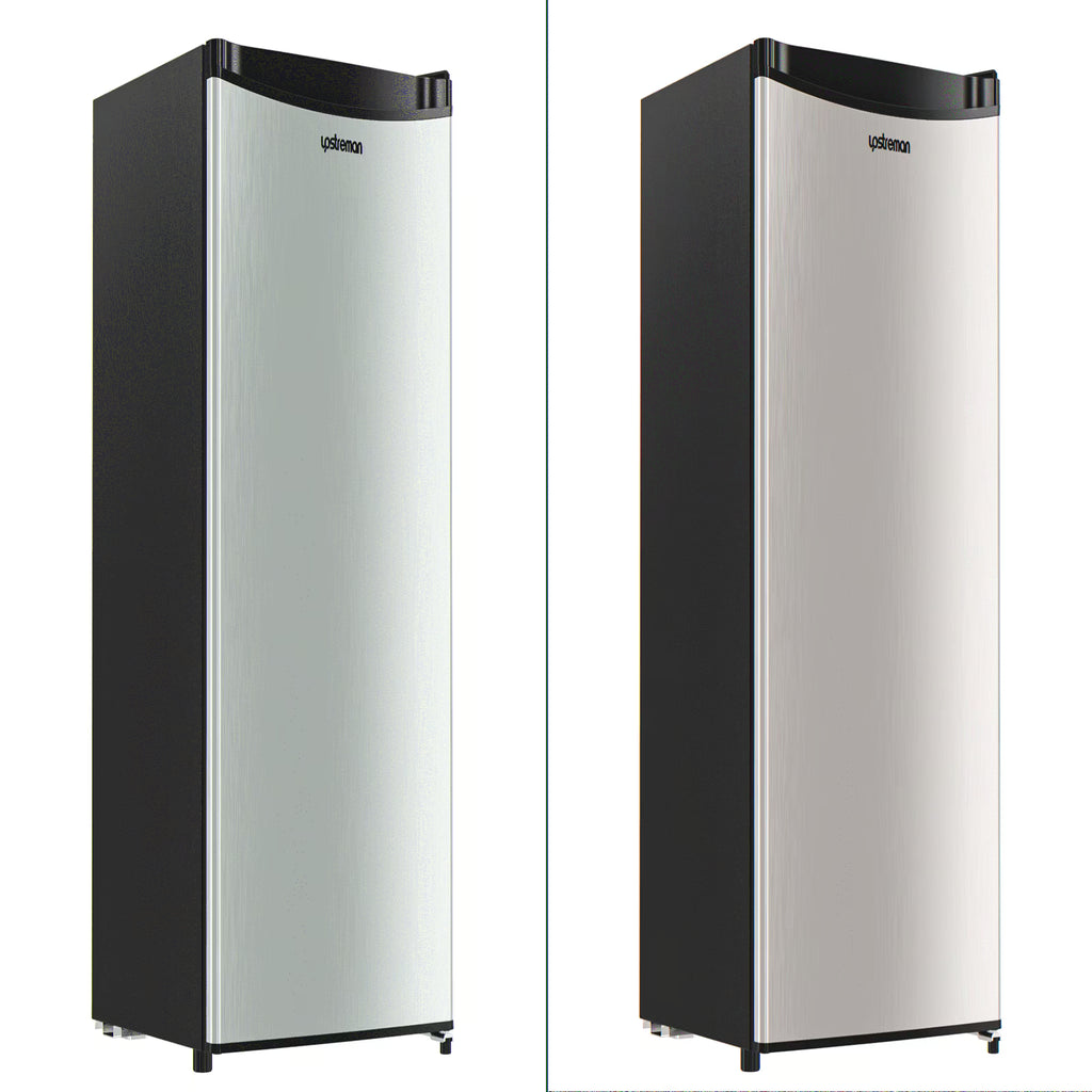 Upstreman 3.2 Cu.Ft. Mini Fridge with Freezer Single Door Small Refrigerator Adjustable Thermostat Compact Fridge with Reversible Door, Low Noise, BR321 Black