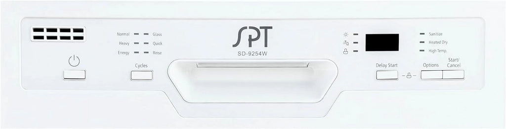 Sunpentown SD-9254WB 18 in. Energy Star Built-In Dishwasher with Heated Drying, White