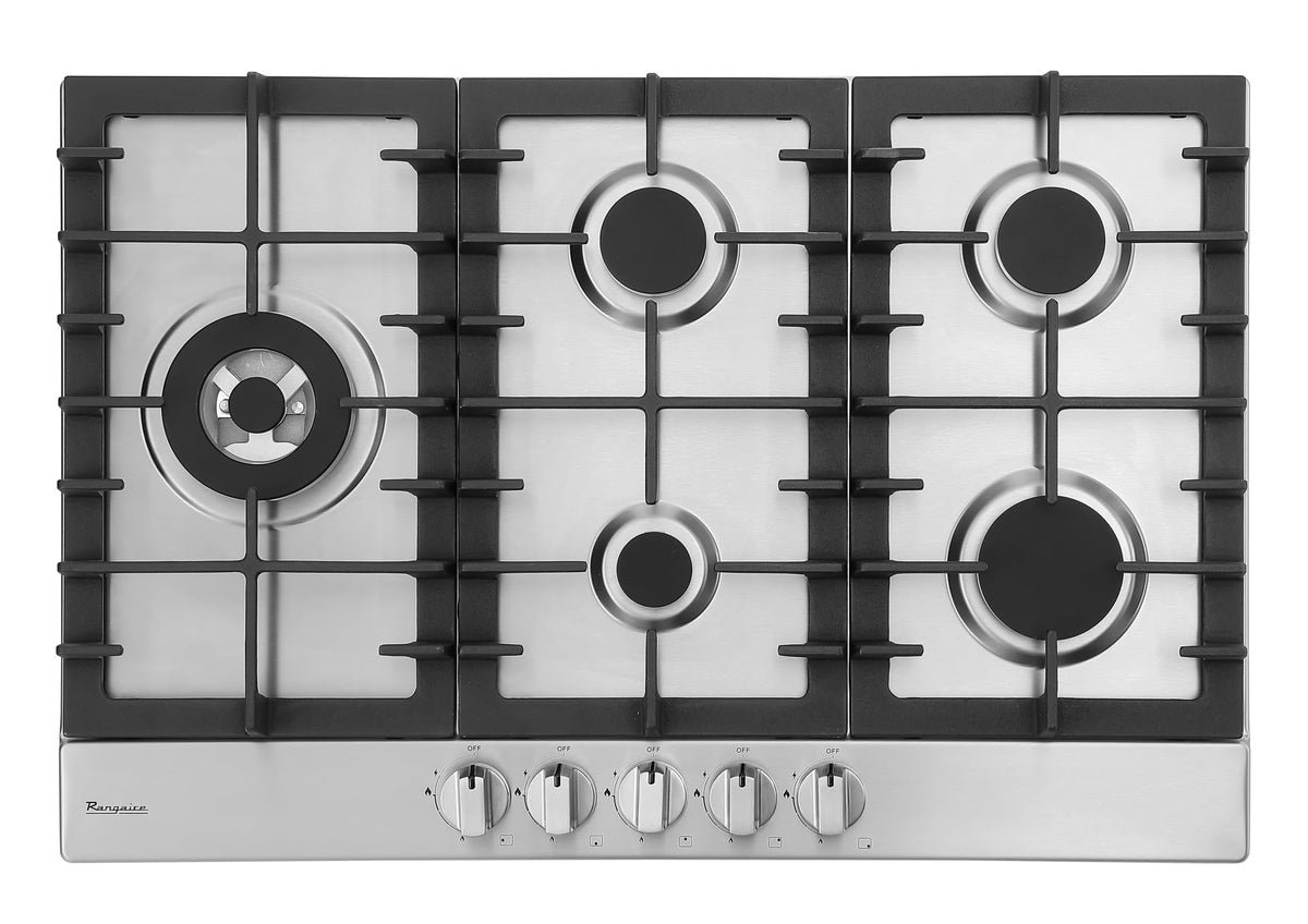Rangaire RCG301S 30" Gas Cooktop - Stainless Steel, Sealed Burners, Cast Iron Grates, Die Cast Metal Burner Controls