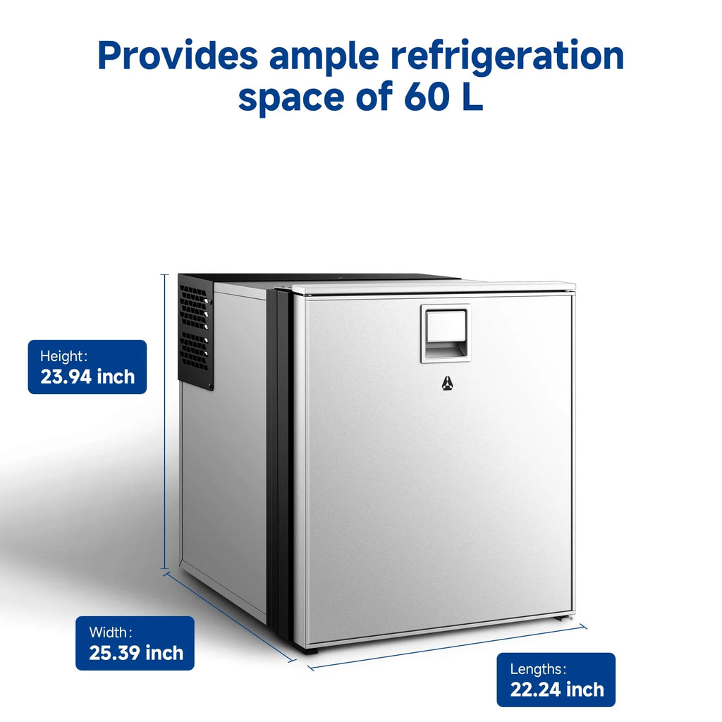 Sunmaki 12v Fridge RV Refrigerator, 116.2Qt(110L) Portable Car Refrigerator Dual Zone Cooling & Freezing, for Bedroom, Truck, Office, Outdoor, Black