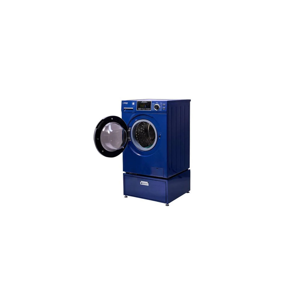 Equator Advanced Appliances All-In-One VENTED/VENTLESS Washer-Dryer 1.9cf/18lb  1400RPM 110V Midnight blue  Pedestal Midnight blue