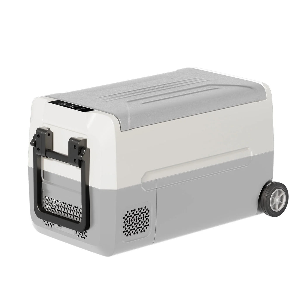 DISHUP 12V Portable Car Refrigerator, 53QT(50L) Electric Cooler with Dual Zone,DC & AC,Ideal for RV, Camping, Travel, Truck