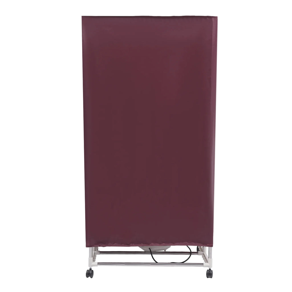 110V Wine Red Clothes Dryer Portable Travel Mini Dryer Machine 1200-1500W Electric Dryer For Homes, Apartments