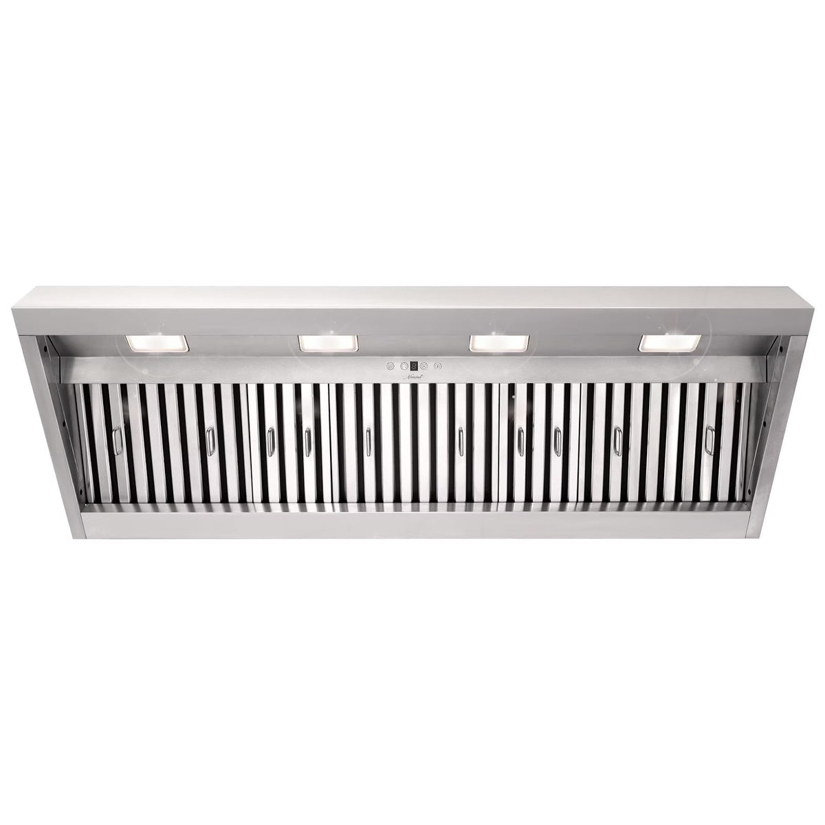 Akicon 48 Inch Range Hood Insert, Stainless Steel 8" Ducted Insert/Built-in Kitchen Vent Hood with 1200 CFM Suction, Dimmable LED Lights and Dishwasher Safe Filters, 4 Speed-Cool White