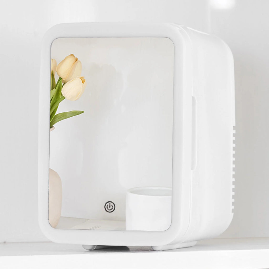 tzyudk White Mini Refrigerator 4L Quiet Heating Freezing Portable Compact Fridge For Home Car Student Dormitory Us Plug 110V Affordable Useful Plastic