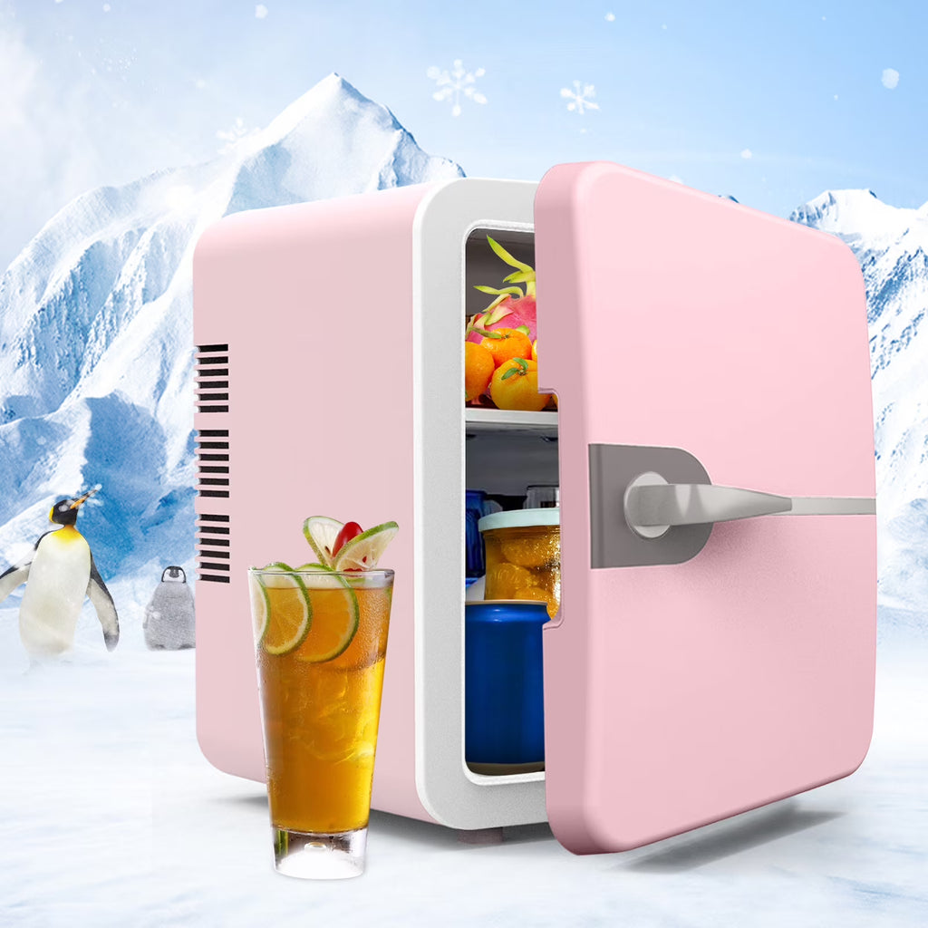 Mini Fridge, Portable Small Refrigerator 6L Cooler Compact Fridge for SkinCare, Food and Drinks, Small Fridge for Bedroom, Dorm, Car, Office Desk