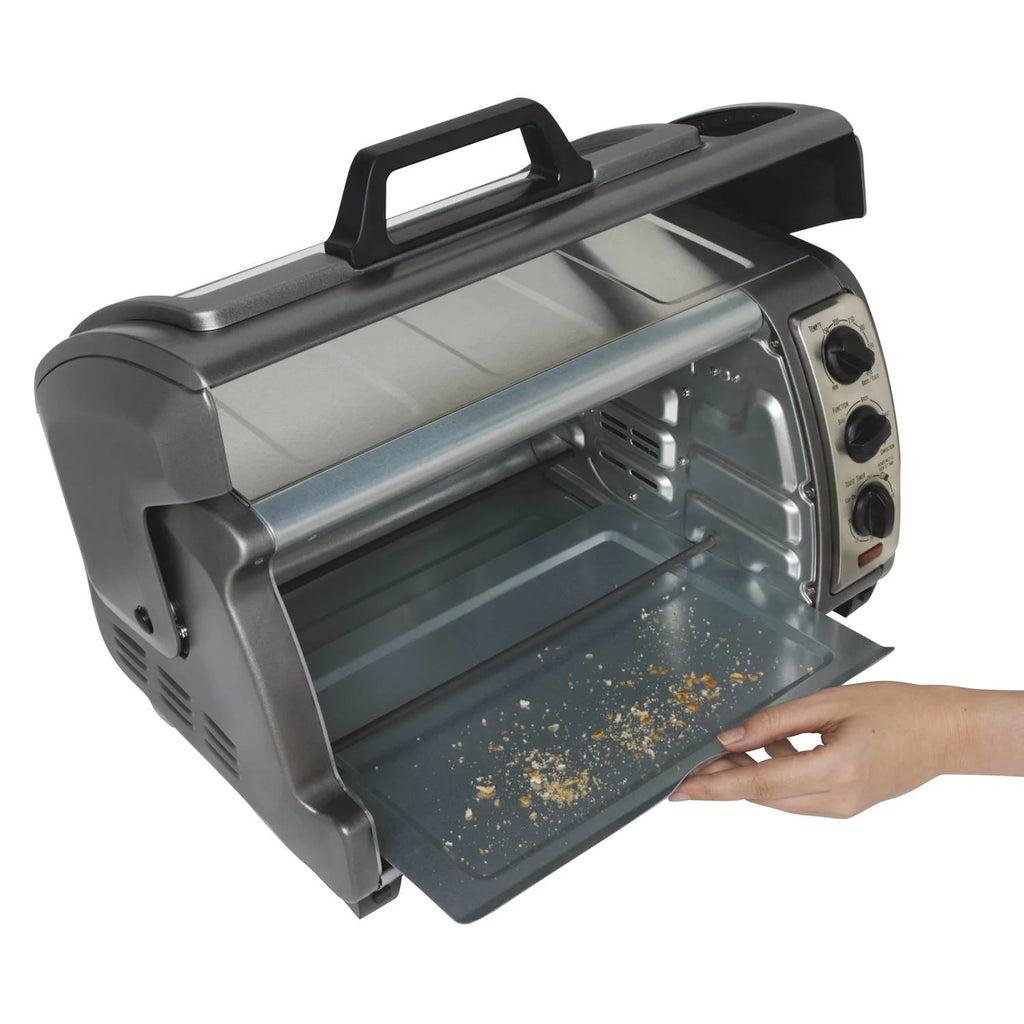 Hamilton Beach Easy Reach 1500 W 6-Slice Black Toaster Oven