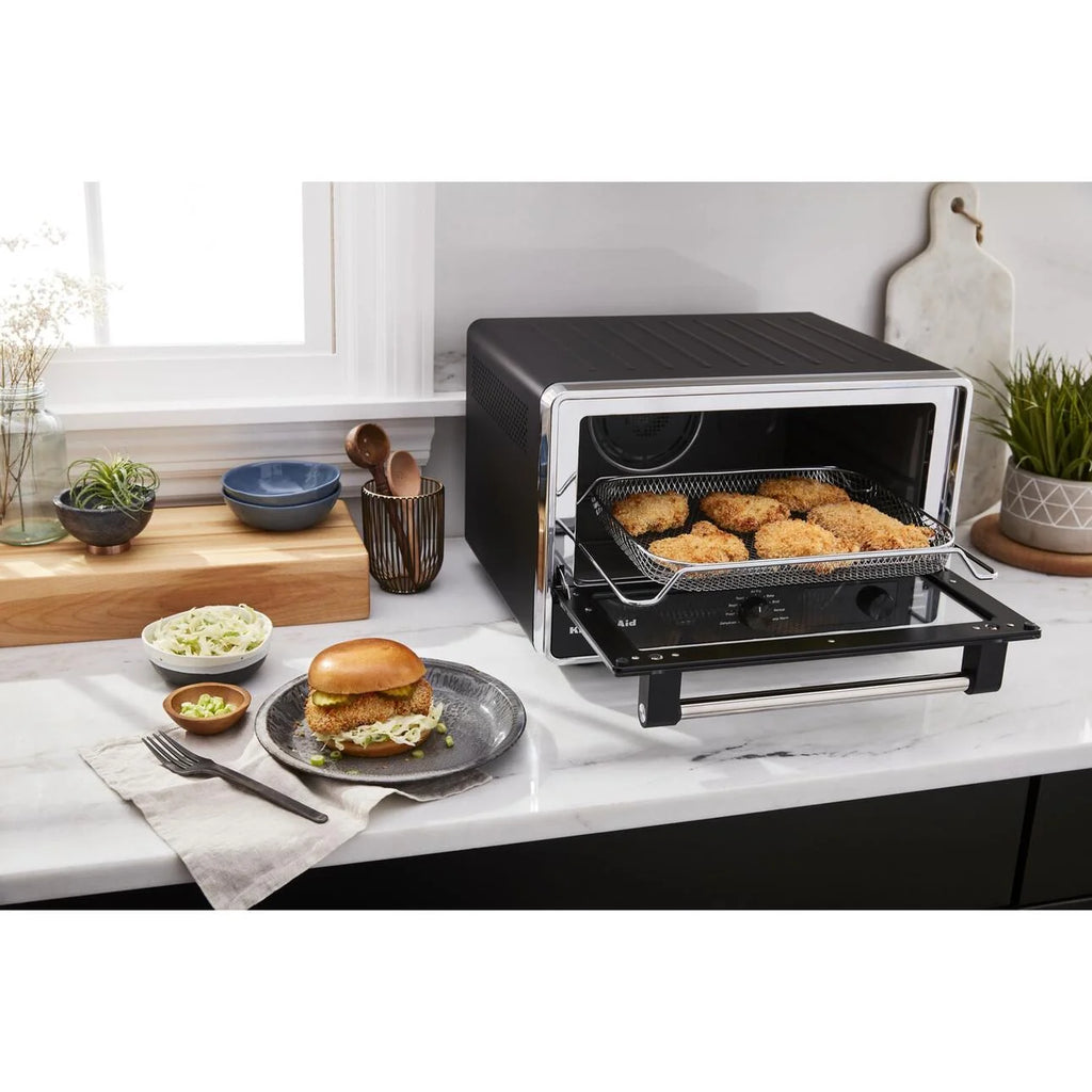 KitchenAid Dual Convection Countertop Oven with Air Fry and Temperature Probe, Black Matte, KCO224BM
