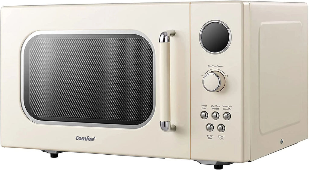 Comfee' Retro Microwave with LED digital display, 0.9 Cu. ft, 900W, Apricot, CM-M092AAT