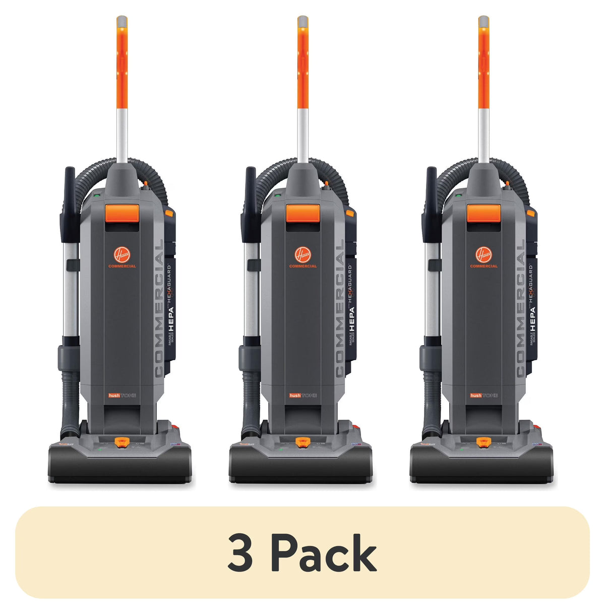 Hoover Commercial HushTone 13+ Plus Upright Vacuum Cleaner, Gray, CH54113