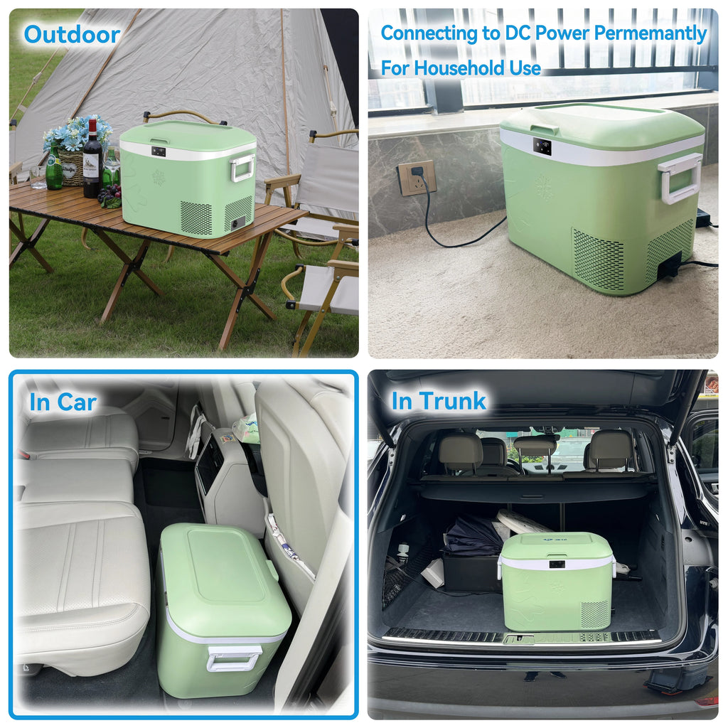 Portable Fridge 19 QT(18 Liter) 12 Volt Fridge Car Freezer Compressor Cooler 12/24V DC 110��240V AC for Camping Truck RV Boat & Home Use -18��~+15��