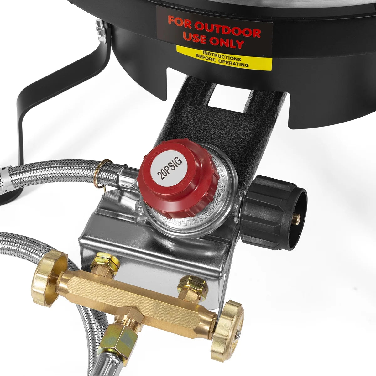 Barton 64 Qt. Aluminum Turkey Deep Fryer Pot With Injector Thermometer Kit and 100,000 BTU Outdoor Propane Stove Burner Stand for 28Lb Turkey, Outdoor Cooking Seafood Boiler Roaster Crawfish Boiling