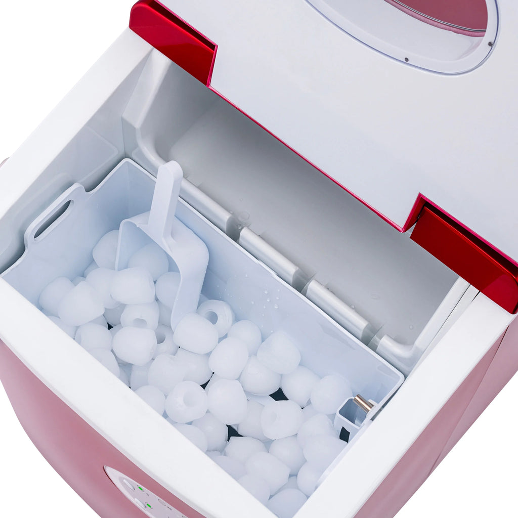 Newair 28 lb. Portable Bullet Ice Maker in Red