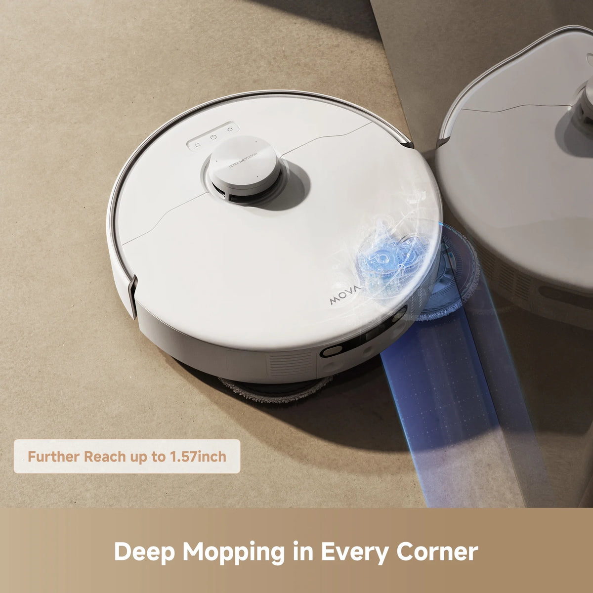 MOVA P50 Pro Ultra Robot Vacuum with Cleaning Solution, Removable&Liftable Mop,Anti-Tangle,Self Drying&Cleaning