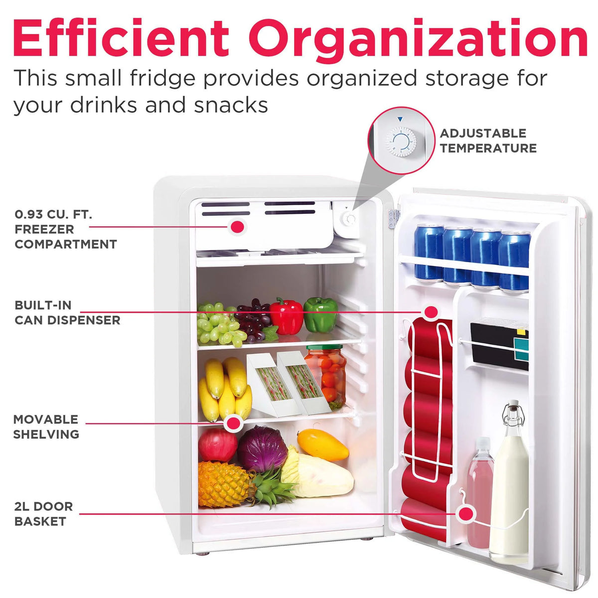 Frigidaire 3.2 Cu. ft. Single Door Retro Compact Refrigerator EFR372, Blue