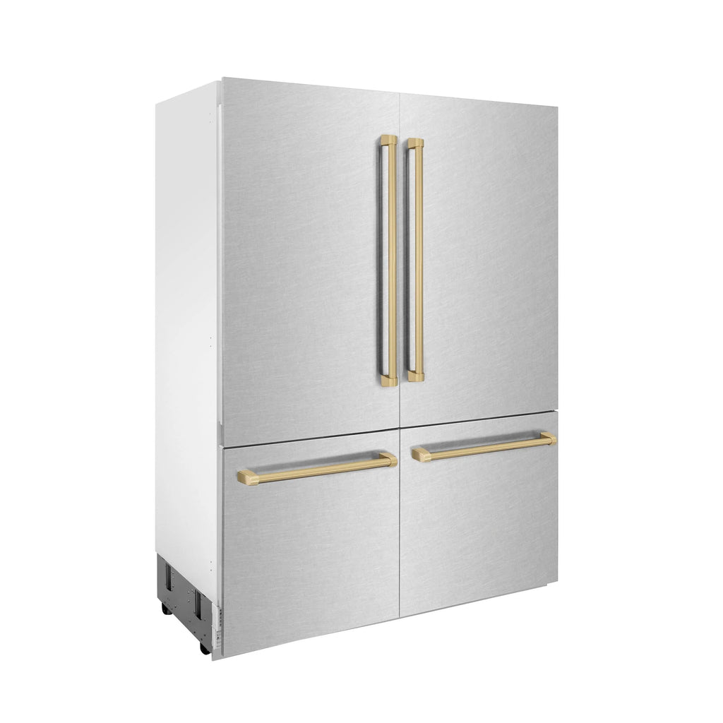 ZLINE KITCHEN AND BATH RBIVZSN60CB french door built in refrigerator