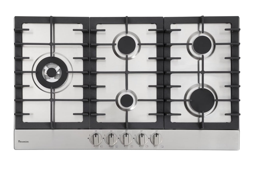 Rangaire RCG341S 34" Gas Cooktop - Stainless Steel, Sealed Burners, Cast Iron Grates, Die Cast Metal Burner Controls