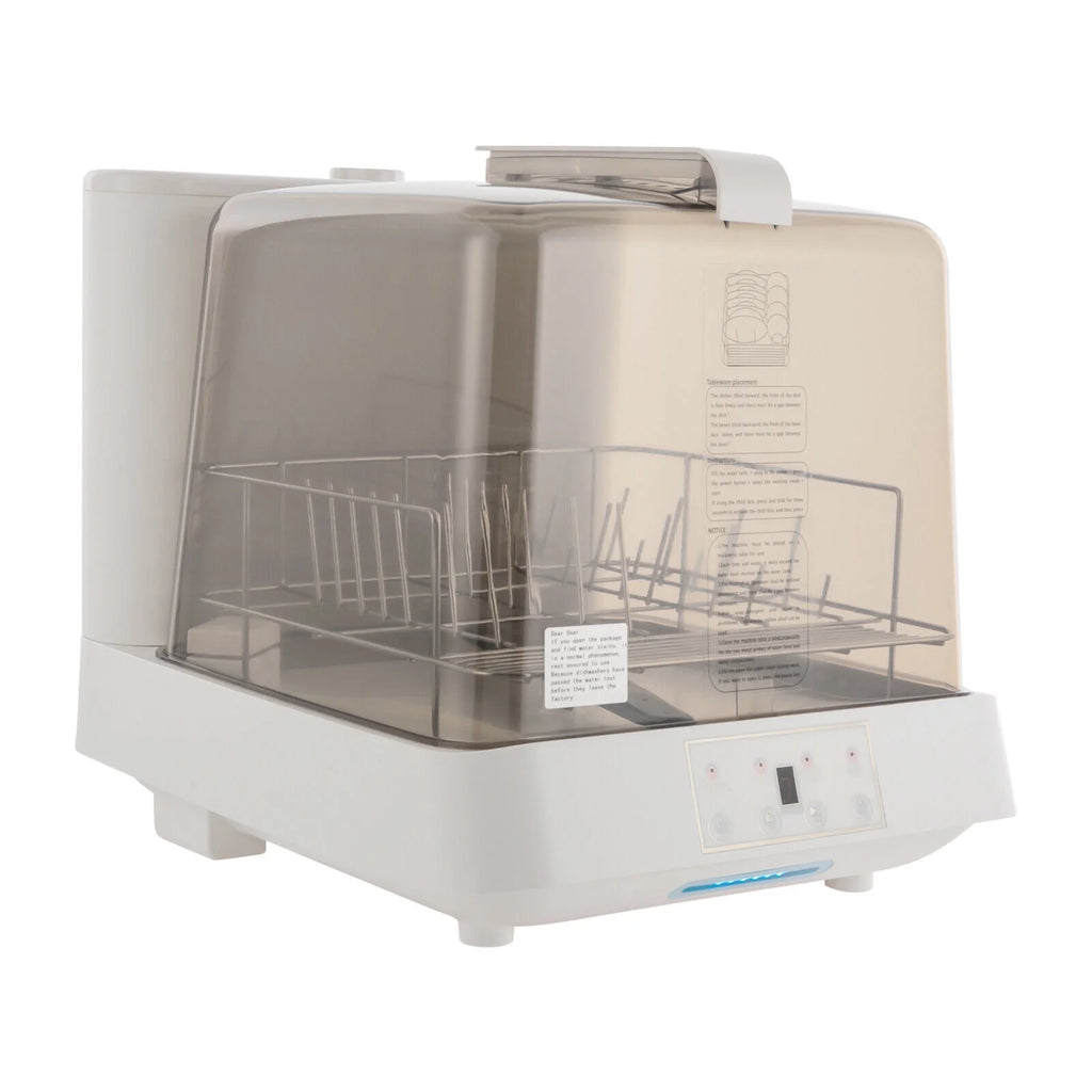 Shzicmy Compact Modern Countertop Dishwasher with Touch Control & Quick Drying