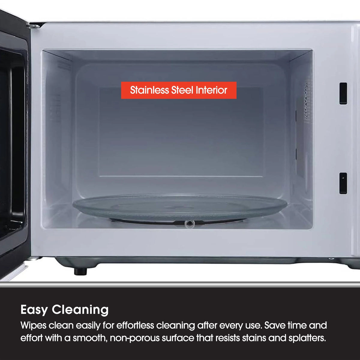 Open Box Magic Chef 0.9 Cubic Feet 900 Watt Stainless Microwave Oven, White