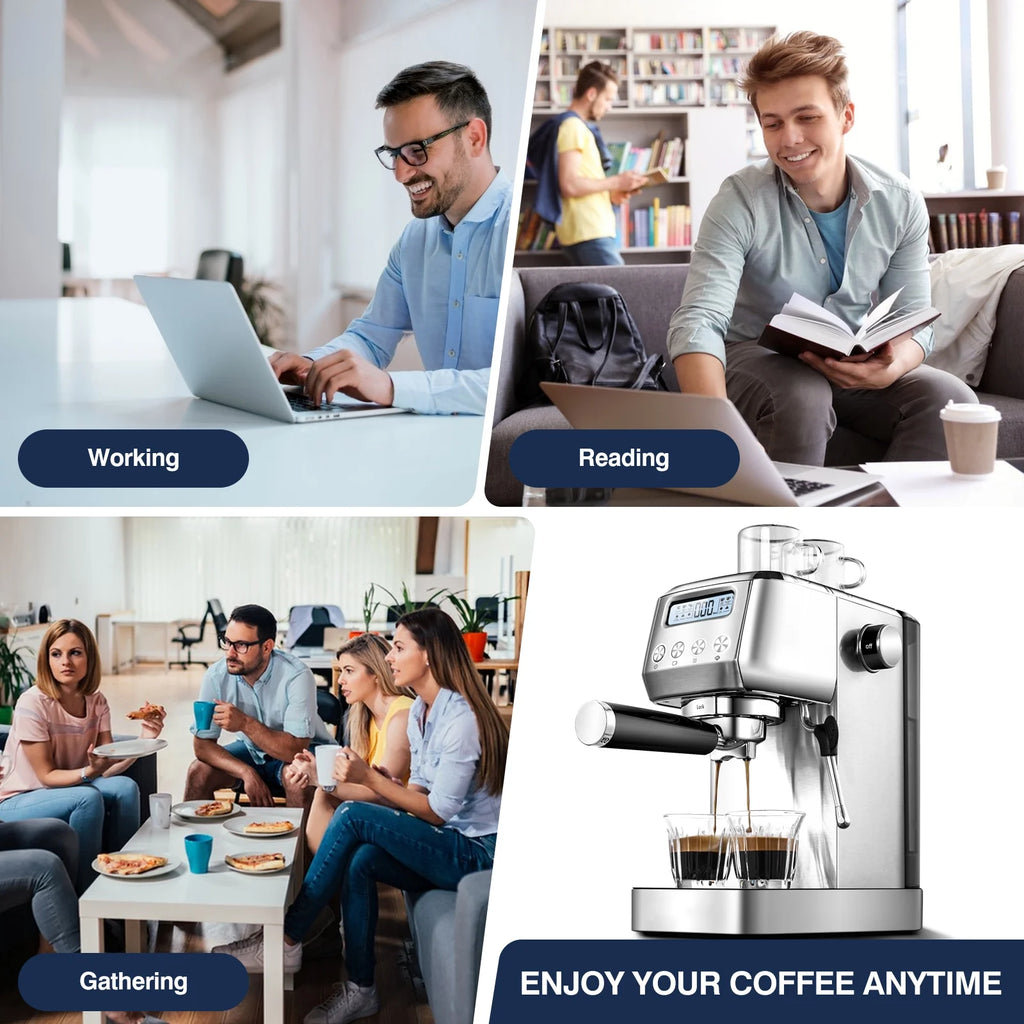 Sunmaki Espresso Machine High Pressure Professional Coffee Cappuccino for Espresso,Latte,Macchiato Maker
