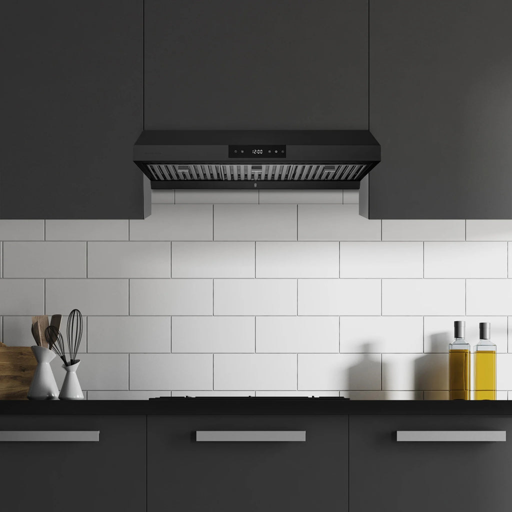 Hauslane | Chef Series 36" PS18 Under Cabinet Range Hood, Stainless Steel | Pro Performance | Contemporary Design, Touch Screen, Dishwasher Safe Baffle Filters, LED Lamps, 3-Way Venting