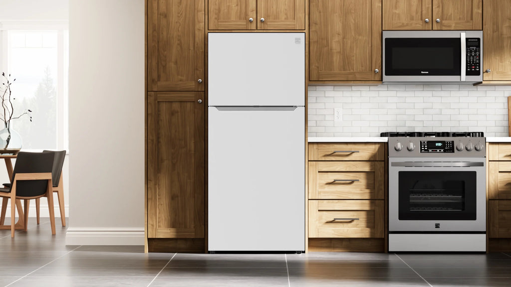 Kenmore 30" 20.2 Cu. ft. Capacity Standard Refrigerator with Top Freezer, Adjustable Shelves, White