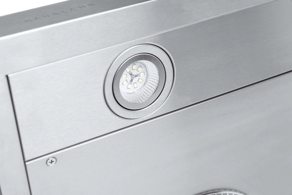 Hauslane Chef Series C100 30-inch Under Cabinet Range Hood, Stainless Steel, Energy Efficient LED, 6 Inch Duct