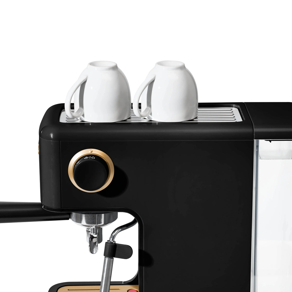 Beautiful Slim Espresso Machine with 20-Bar Pressure, Black Sesame by Drew Barrymore
