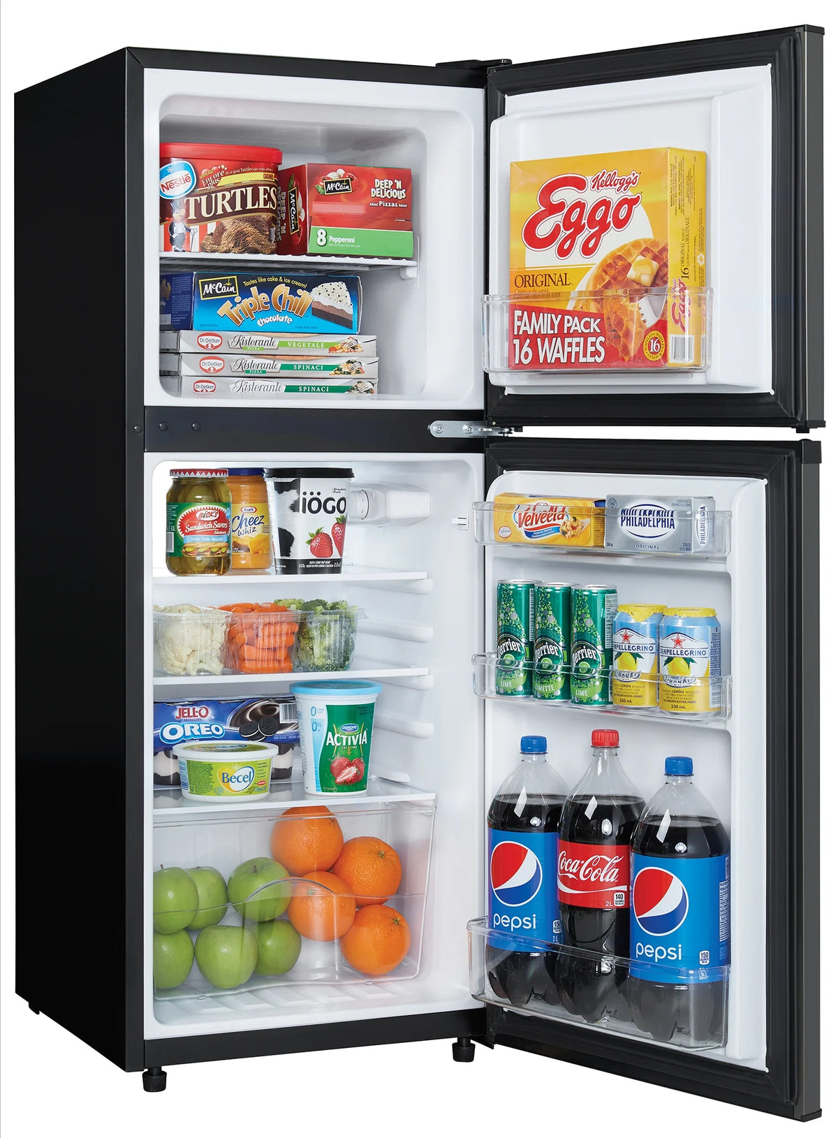 Danby 4.7 cu. ft. 2-door Compact Fridge in Black Stainless Steel Look DCR047A1BBSL