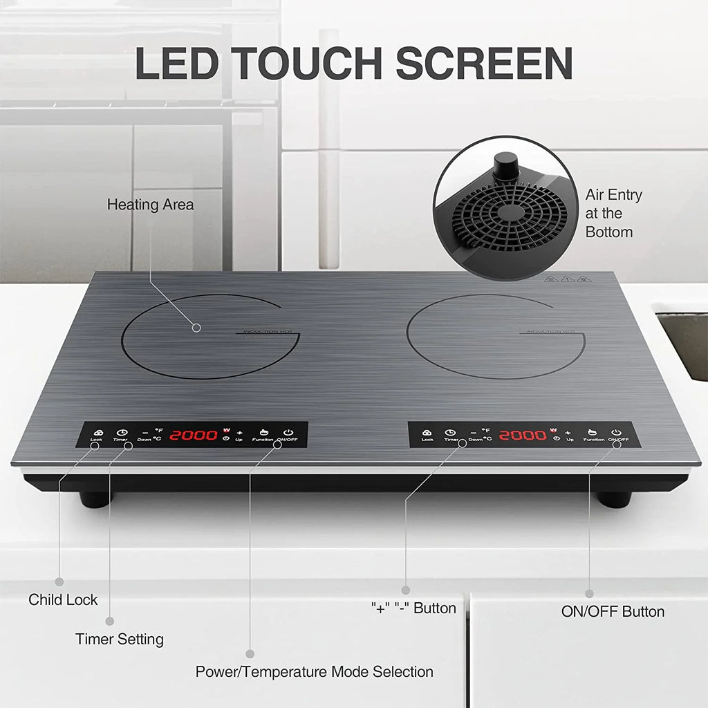 VBGK 12�?Electric Cooktop in Black with 2 Burners