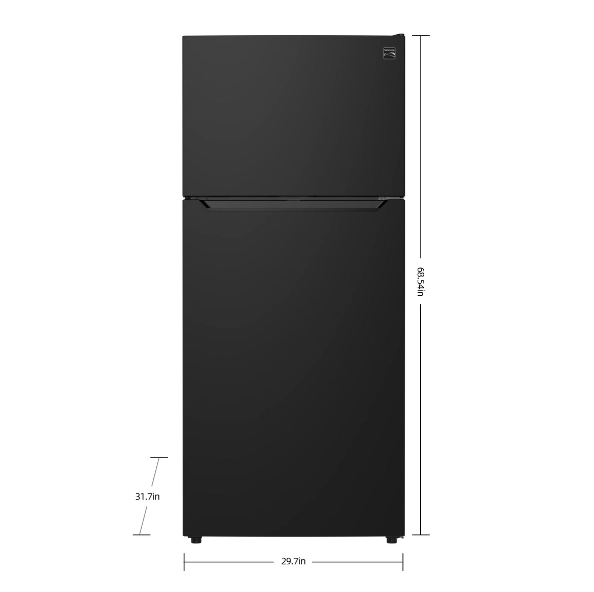 Kenmore 30" 20.2 Cu. ft. Capacity Standard Refrigerator with Top Freezer, Adjustable Shelves, White