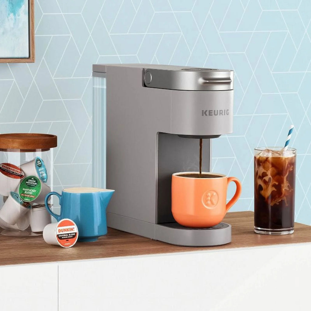Restored Keurig KSK901AGY K-Slim + ICED Single Serve Coffee Maker, Hot & Cold Brewing, 3 Brew Sizes, 46oz Removable Reservoir, Gray (Refurbished)
