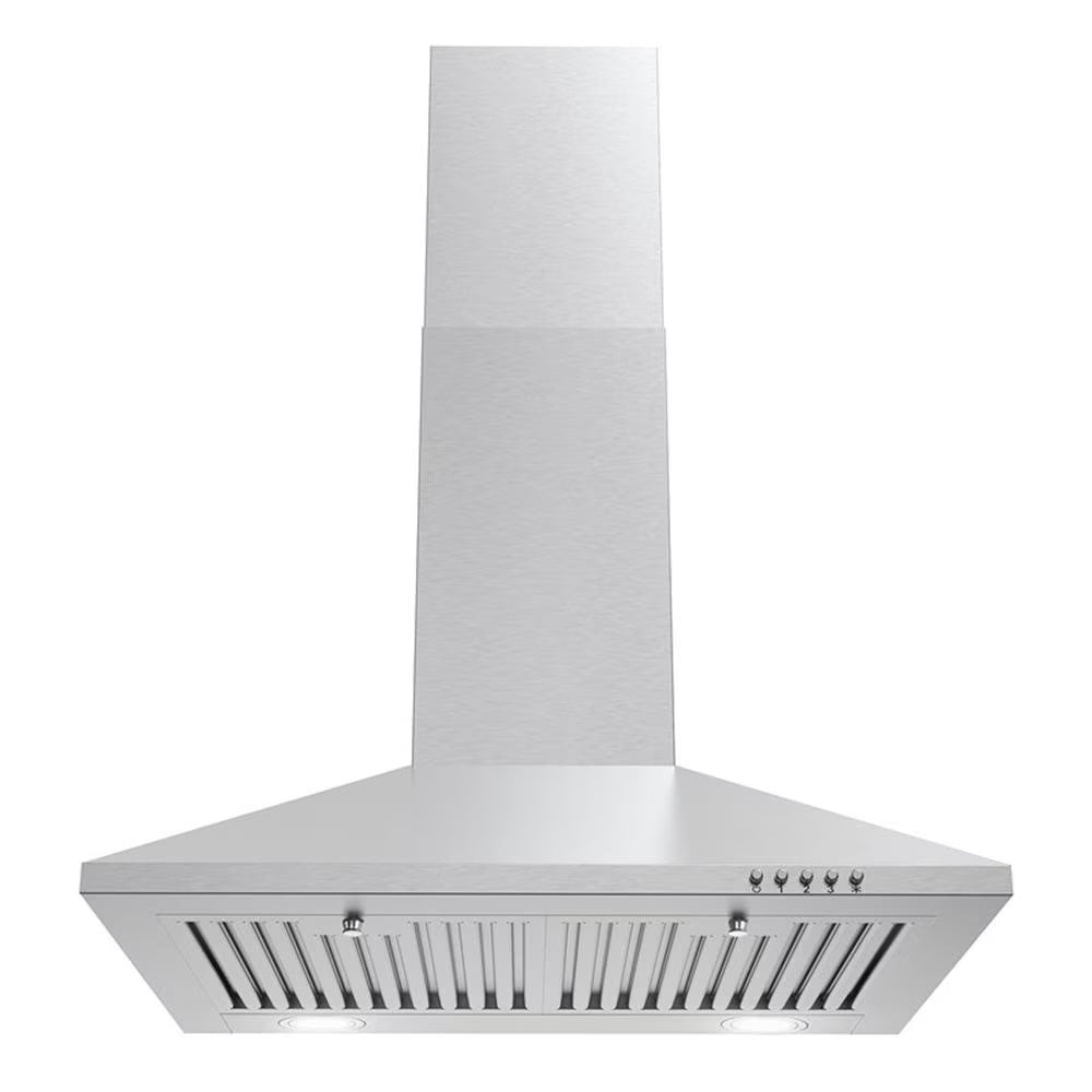 24 in. Ducted Wall Mount Range Hood in Stainless Steel with LED Lighting