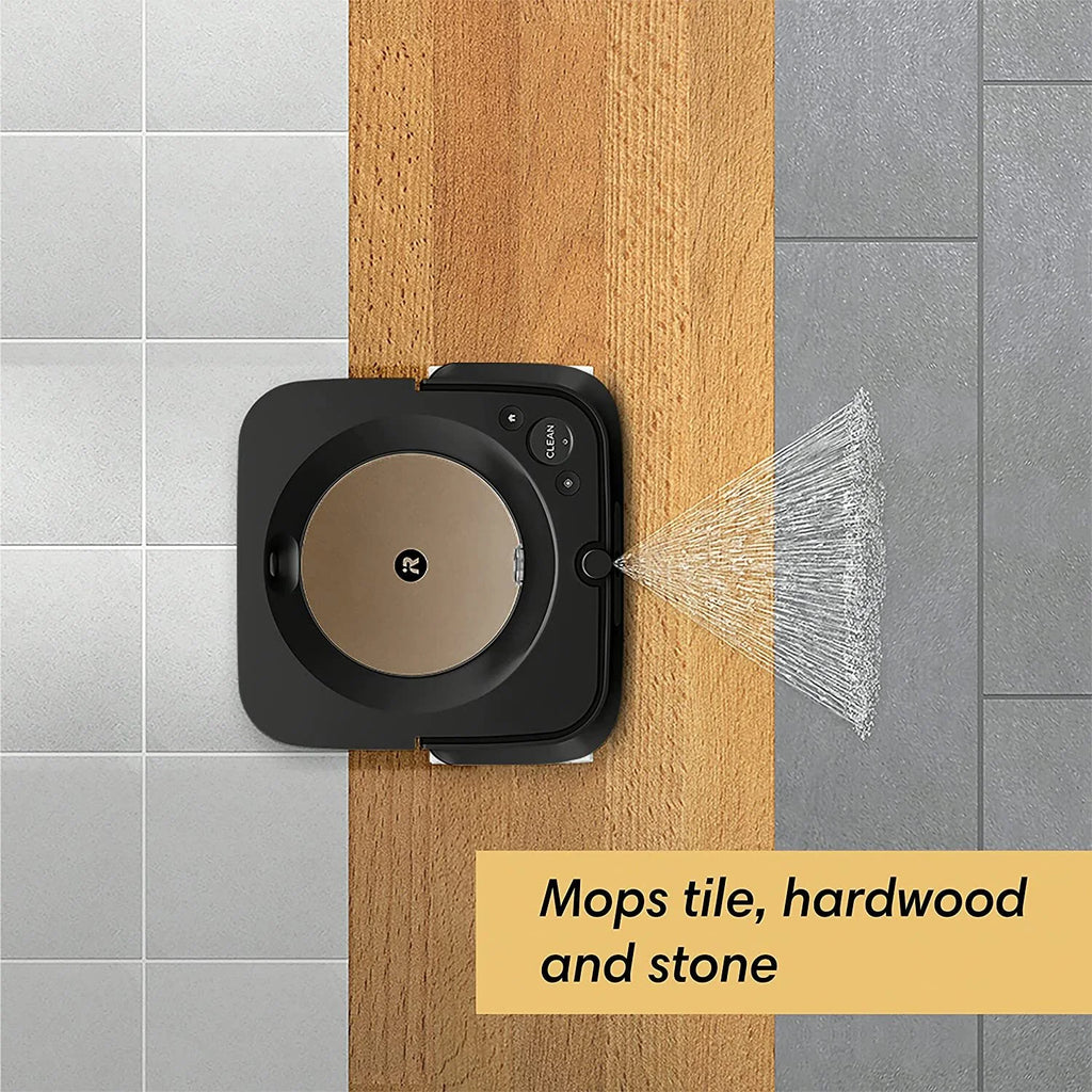 iRobot Braava Jet M6 6012 Ultimate Robot Mop- Wi-Fi Connected, Precision Jet Spray, Smart Mapping, Compatible with Alexa, Ideal for Multiple Rooms, Recharges and Resumes