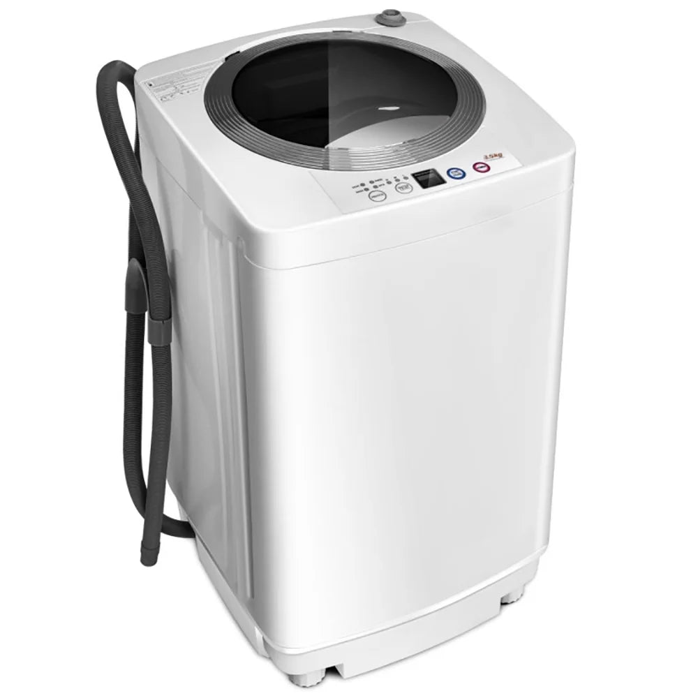 Yardi Yard Portable 7.7 lbs Automatic Laundry Washing Machine with Drain Pump, Portable Compact Tub Washing Machine