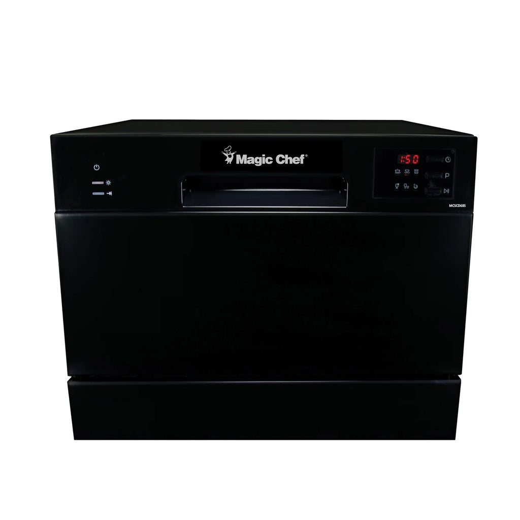Magic Chef Energy Star 6-Place Setting Countertop Dishwasher (Model MCSCD6W5)  Fits under cabinetry as it sits 17.2" Tall
