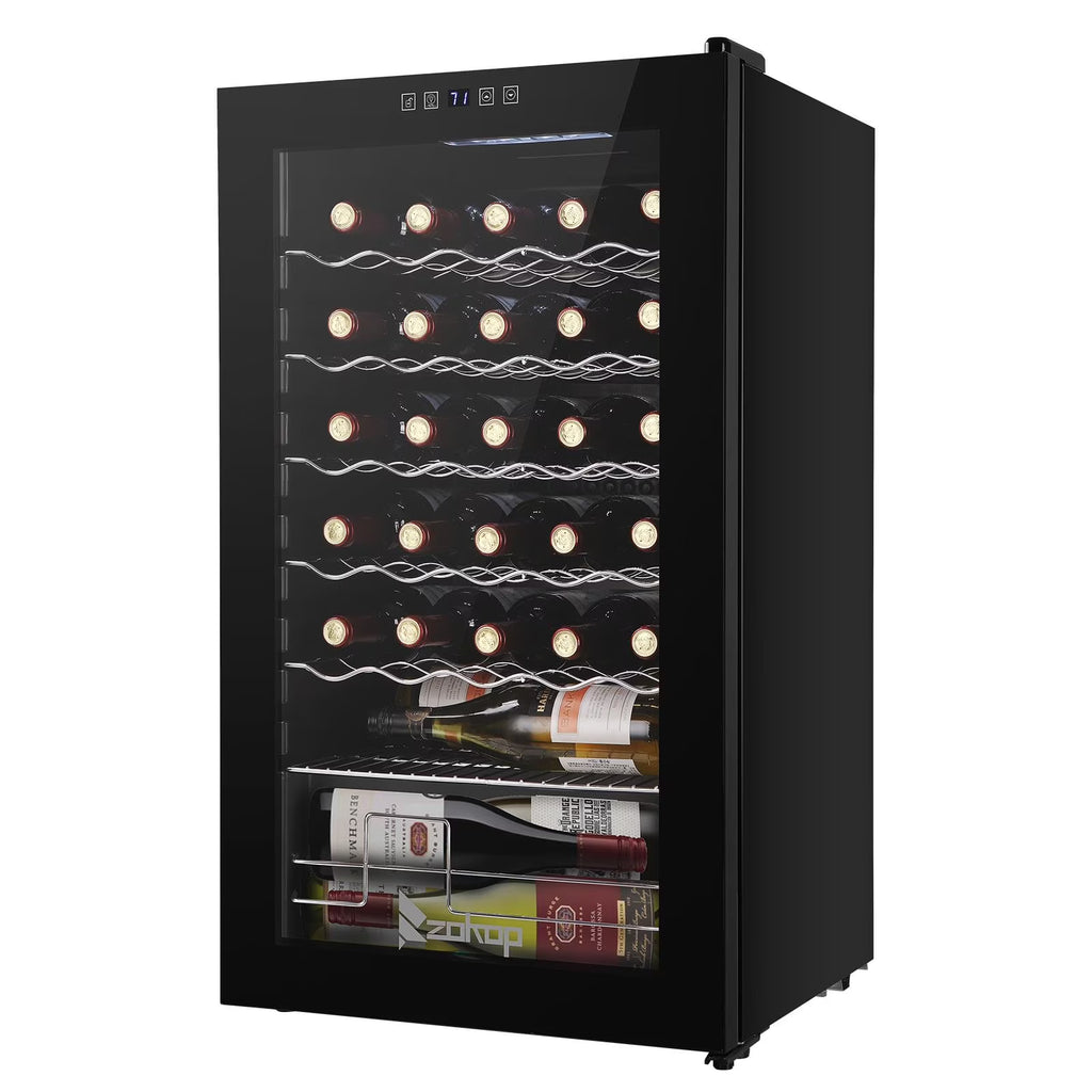 Ktaxon 18 Bottle Compressor Wine Cooler Freestanding Wine Fridge, Fast Cooling, Low Noise