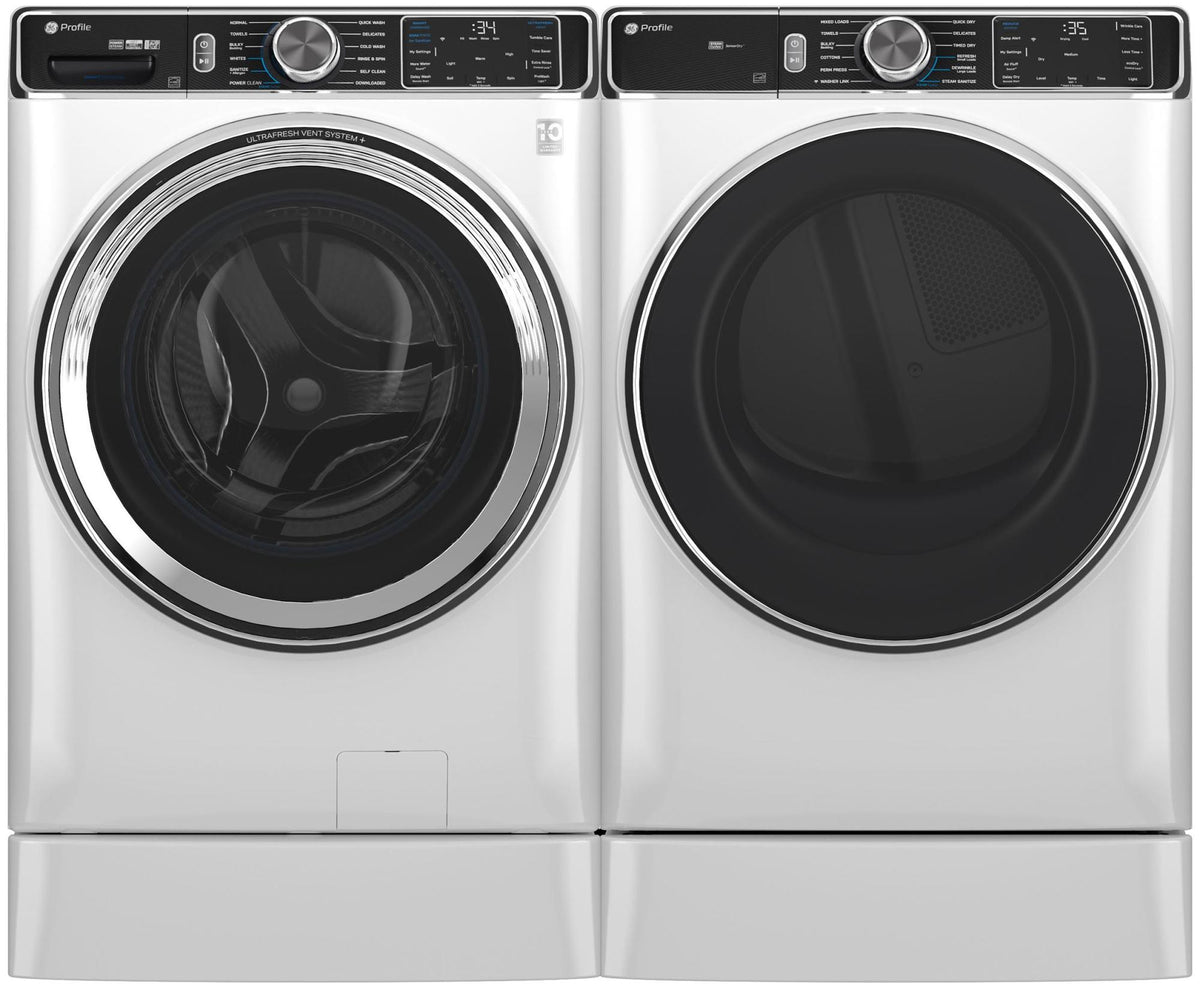 Ge Profile Pfd87gs 28" Wide 7.8 Cu. Ft. Energy Star Certified Gas Dryer - White