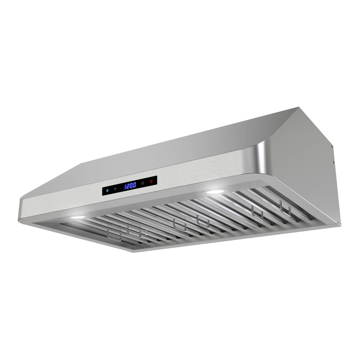 Streamline 30 in. Montecreto Ductless Undermount 406 CFM Range Hood in Brushed Stainless Steel with Baffle Filters, Touchpad Control, LED Lights