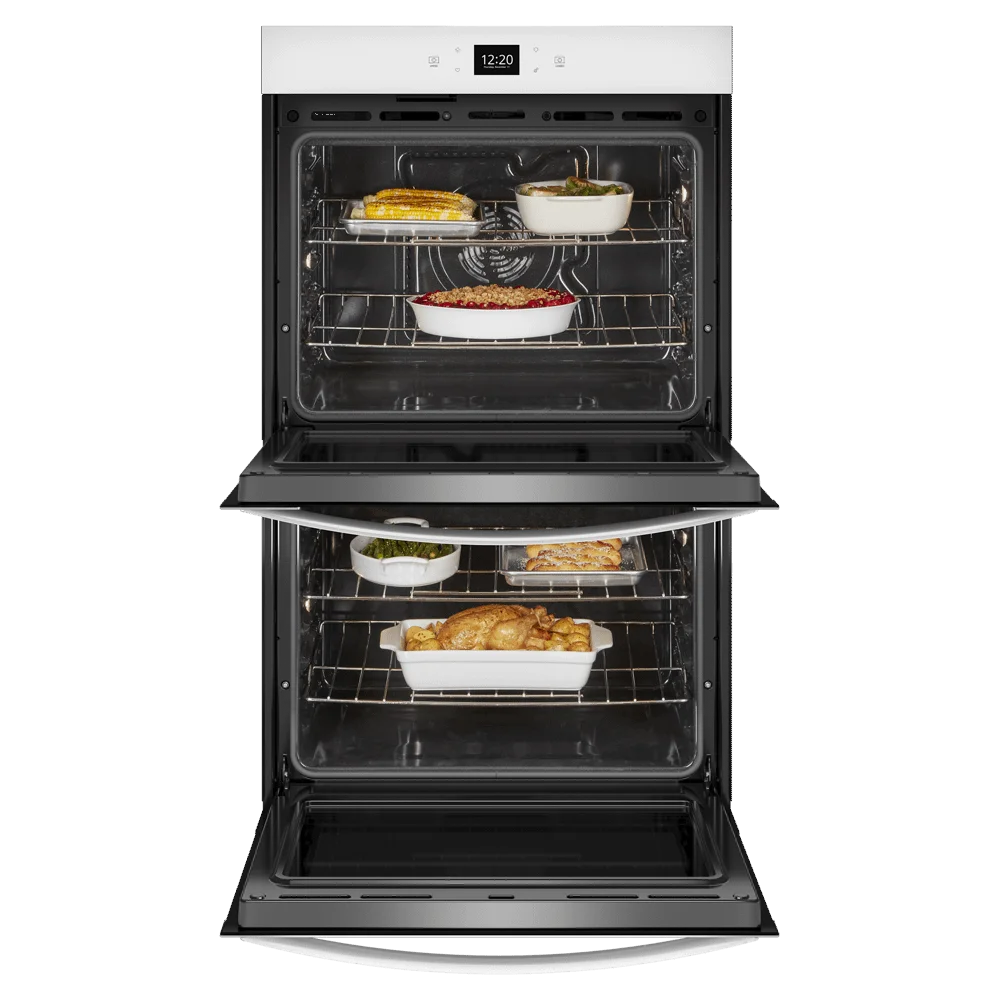Whirlpool 30 Inch Double Thermal Self Clean Oven WOED5030LW