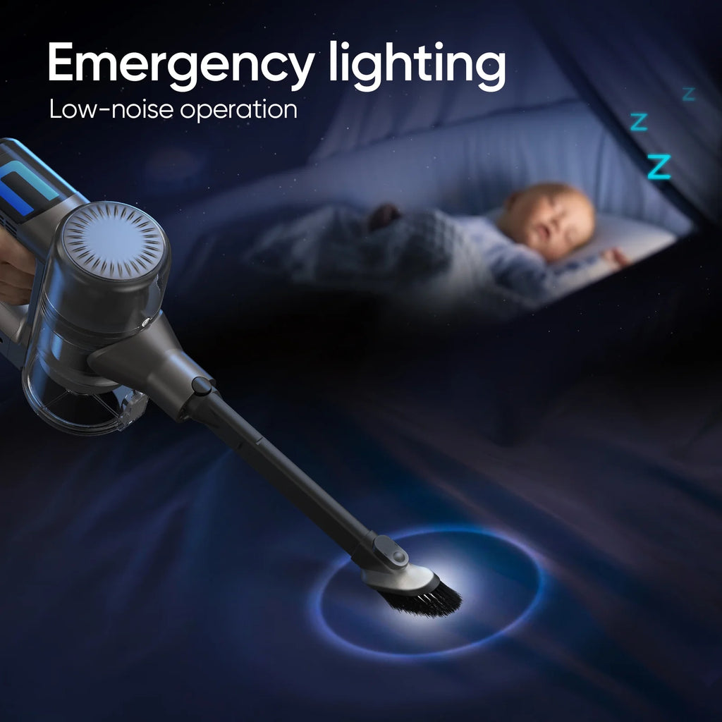 MOOSOO TD1-Mate Cordless Stick Vacuum Cleaner, 30Kpa Powerful Suction, 45 Min Runtime, LED Display, Lightweight 3.13lbs for Carpets & Hard Floors