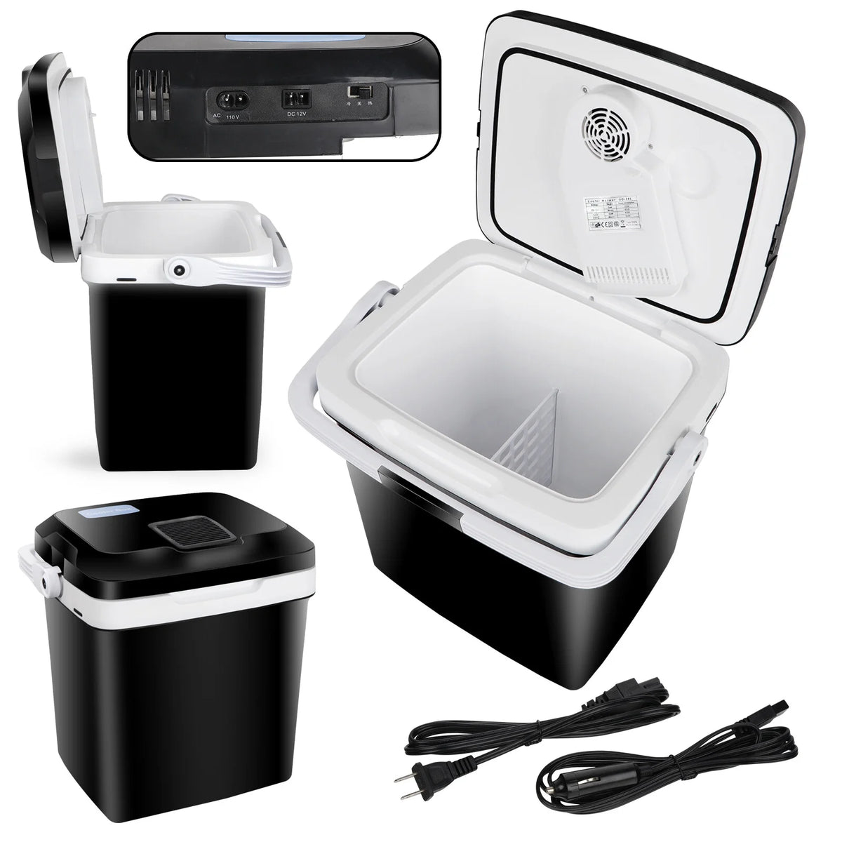Segawe 28Qt Mini Thermoelectric Cooler/Warmer Portable Electric Car Fridge Travel Road Trips Camping Top Door